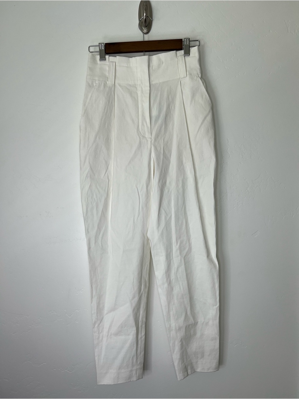 A.L.C. NWT High-Rise Straight Leg White Pants